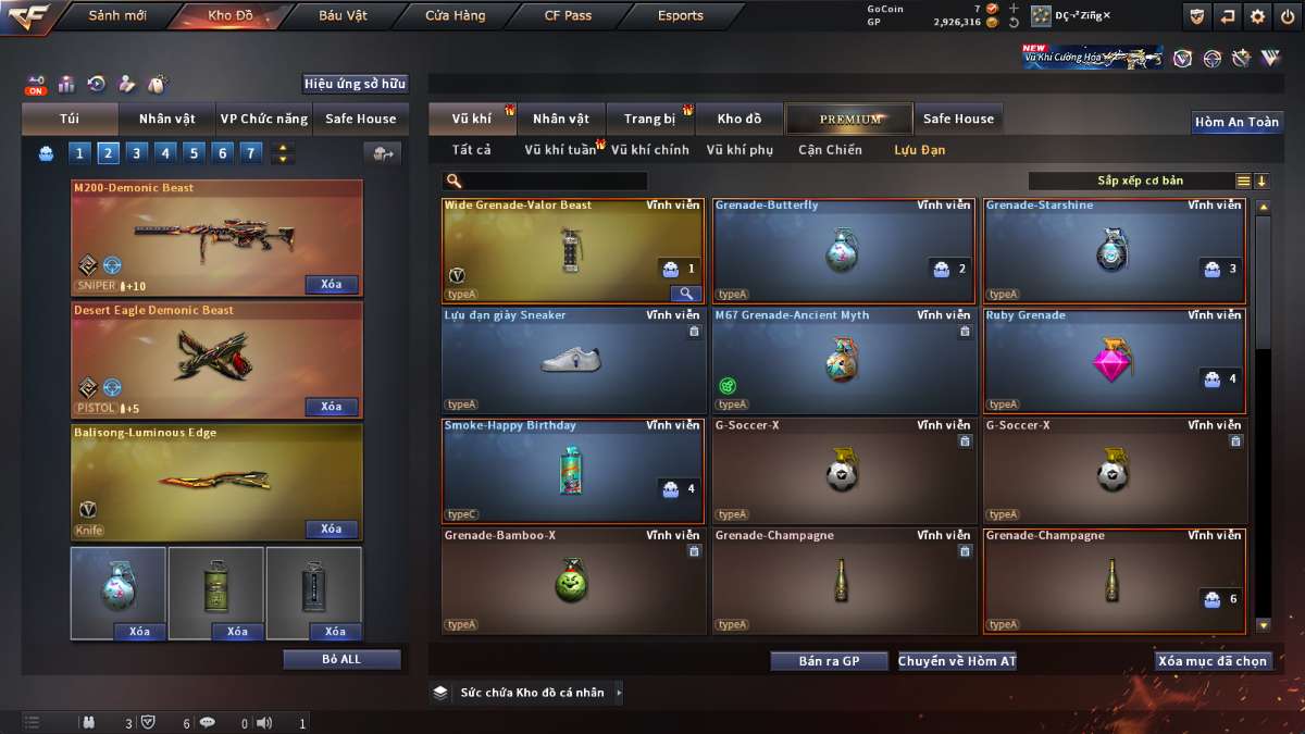 shop acc cf uy tin gia re